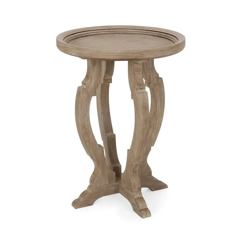 Purdin French Country Accent Table with Round Top by Christopher Knight Home