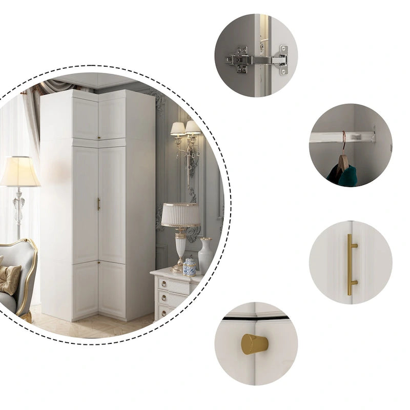 Armoires Wardrobes Hanging Drawers Home Storage Cabinet Combo Dresser