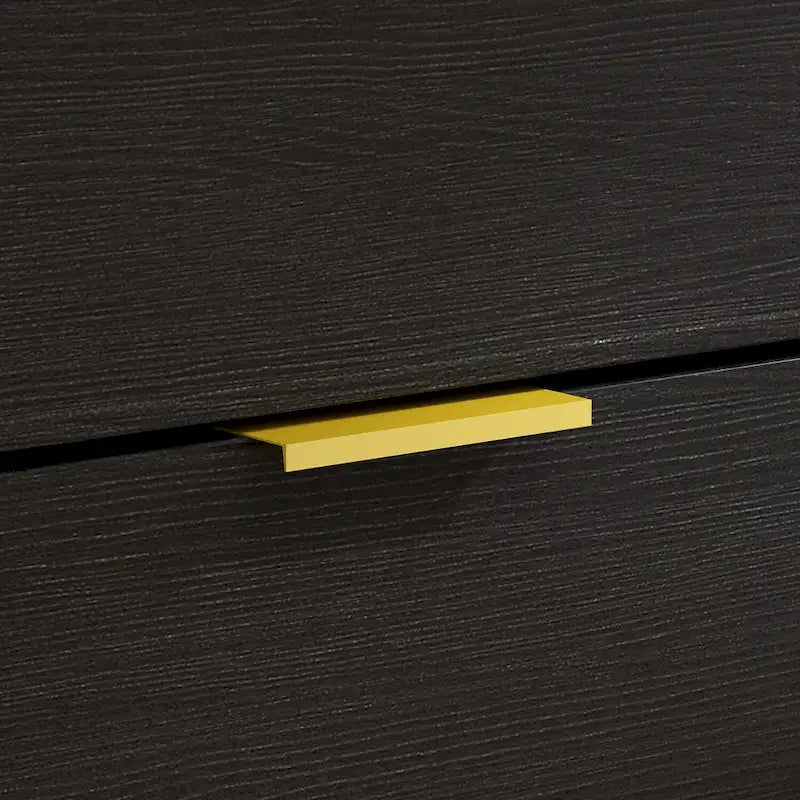 Commode à 5 tiroirs avec pieds en métal et rangement en bois