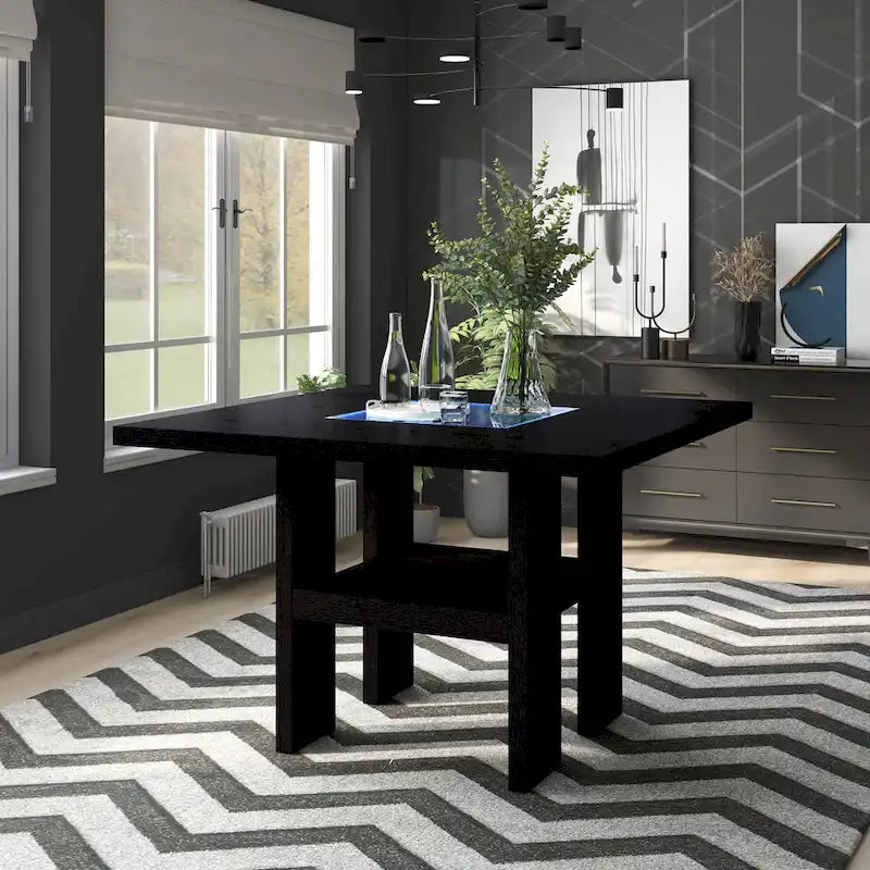 Strick & Bolton Lange 54-inch Square Light-up Counter Height Wood Dining Table