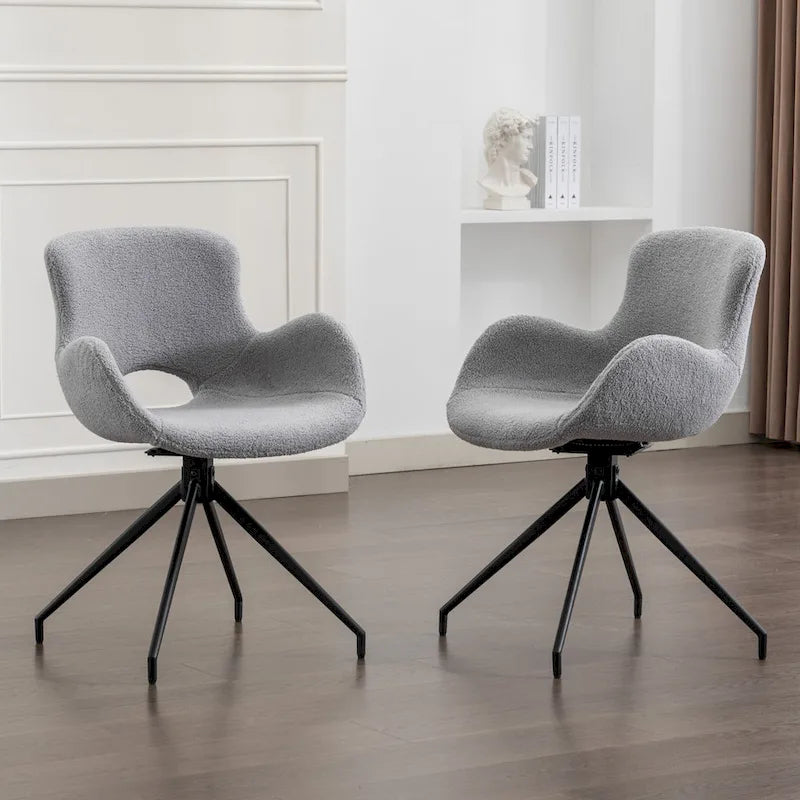 Swivel Dining Accent Chairs Set of 2 - N/A