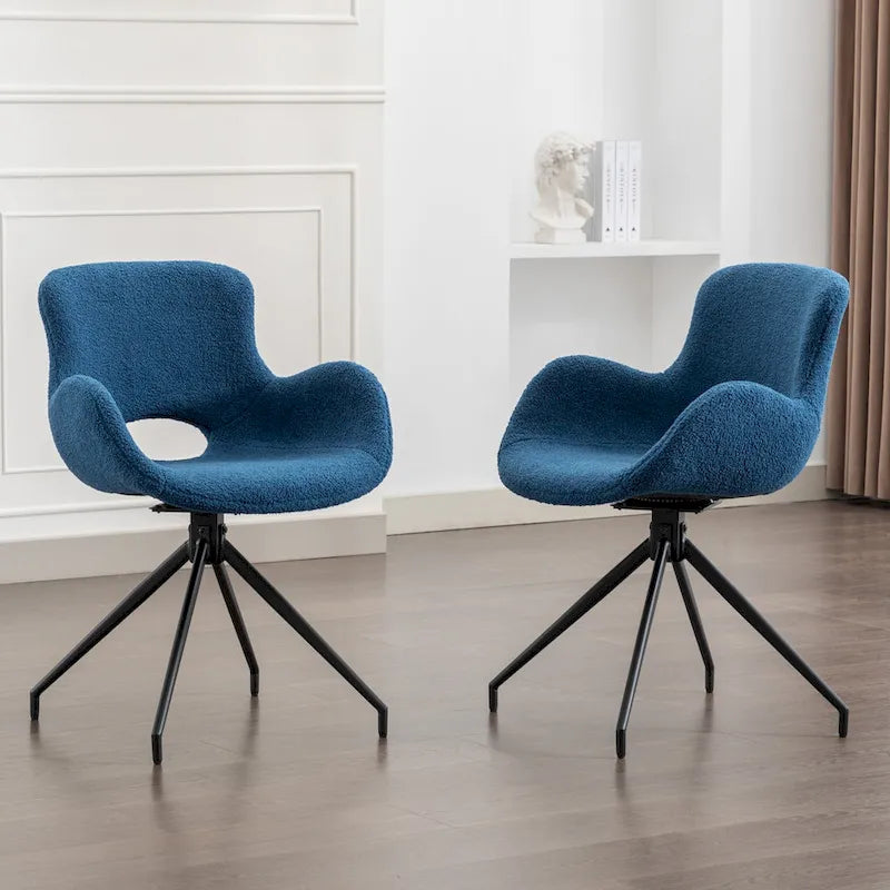 Swivel Dining Accent Chairs Set of 2 - N/A