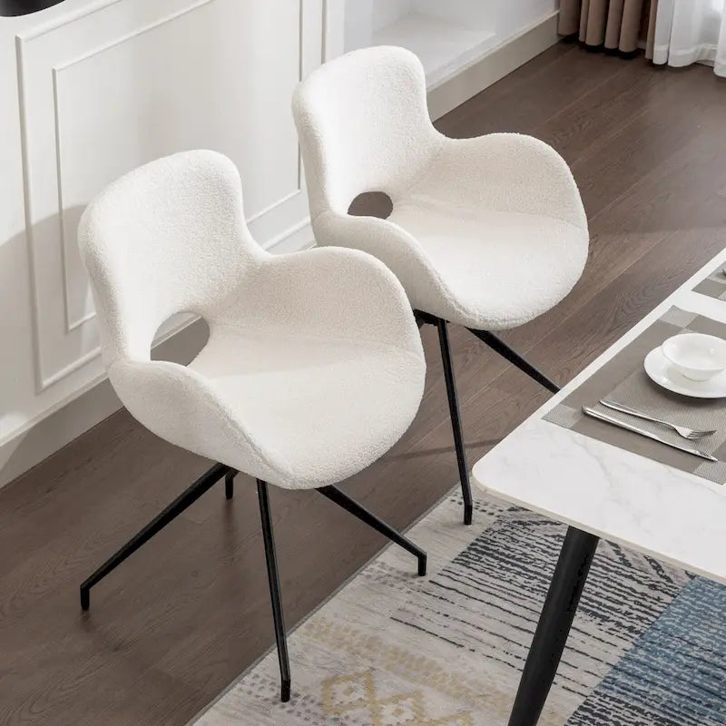 Swivel Dining Accent Chairs Set of 2 - N/A