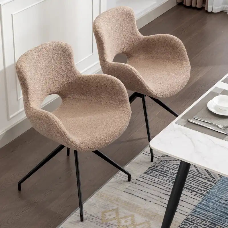 Swivel Dining Accent Chairs Set of 2 - N/A