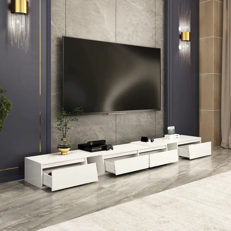 TV Stand Modern Extendable TV Stand in Stretch for TVs up to 120