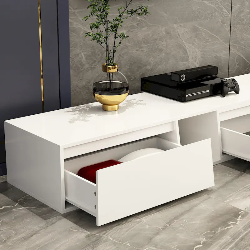 TV Stand Modern Extendable TV Stand in Stretch for TVs up to 120
