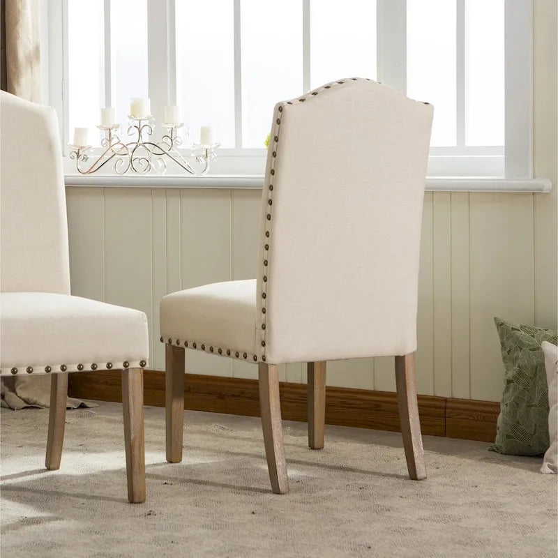 Roundhill Furniture Mod Urban Solid Wood Upholstered Parson Chairs (Set of 2)