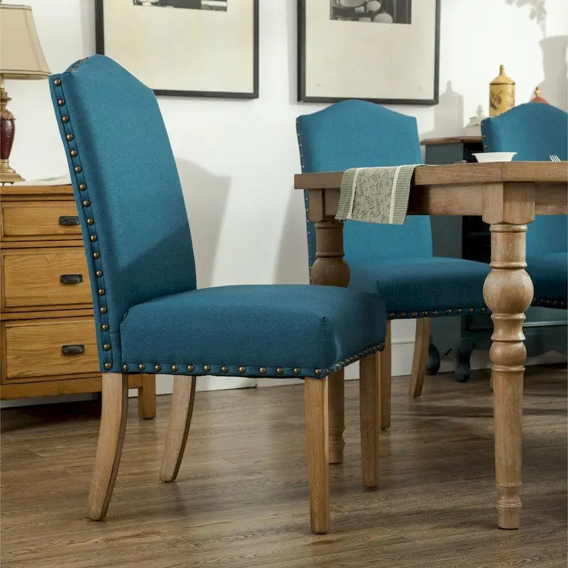 Roundhill Furniture Mod Urban Solid Wood Upholstered Parson Chairs (Set of 2)