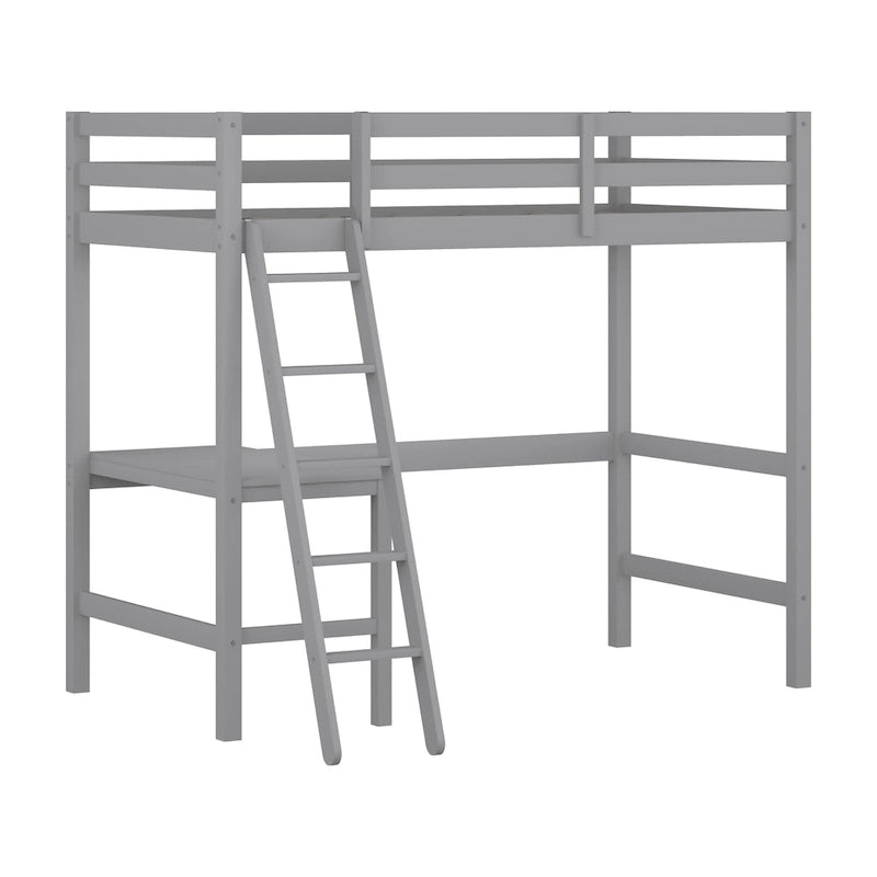 Hillsdale Caspian Wood Twin Loft Bed with Desk