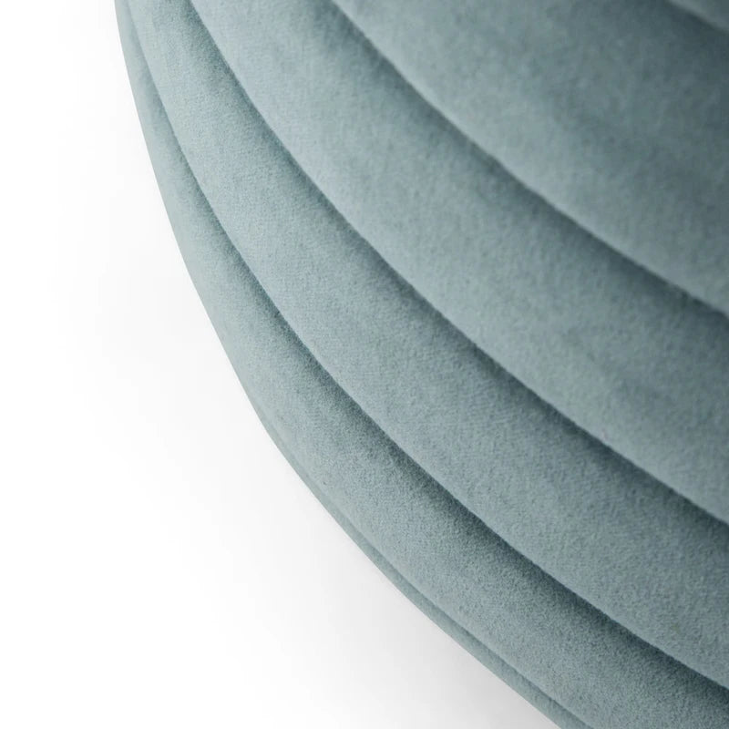 WYNDENHALL Anna Boho Round Pouf in Velvet Fabric