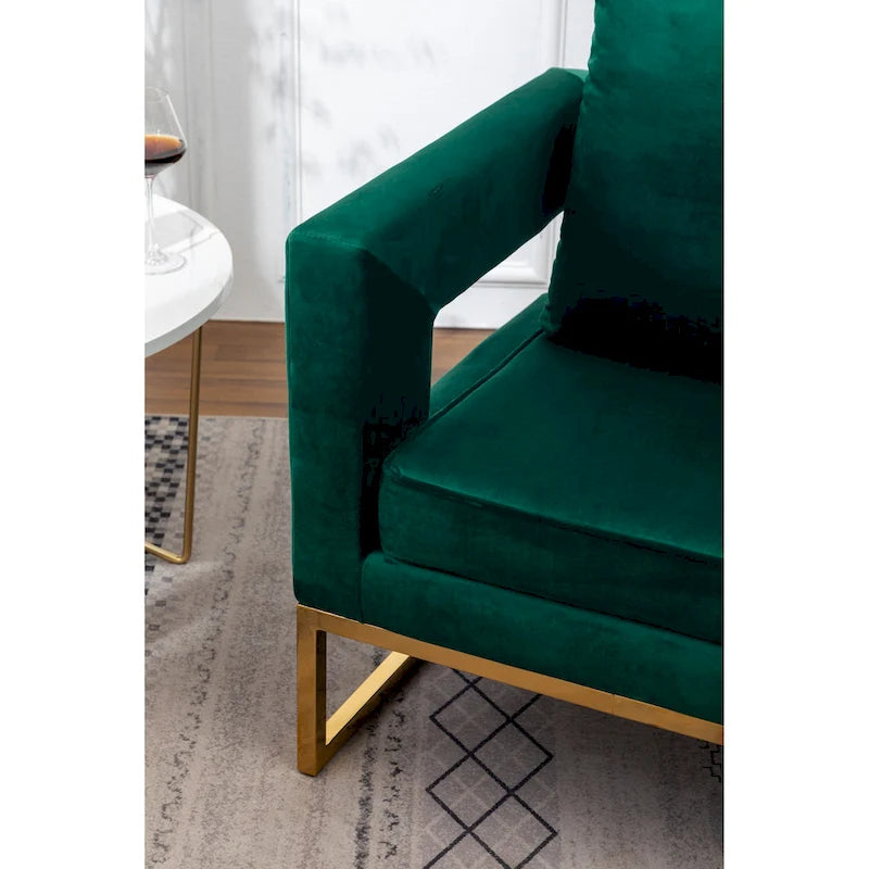 Roundhill Furniture Lenola Contemporary Upholstered Accent Armchair