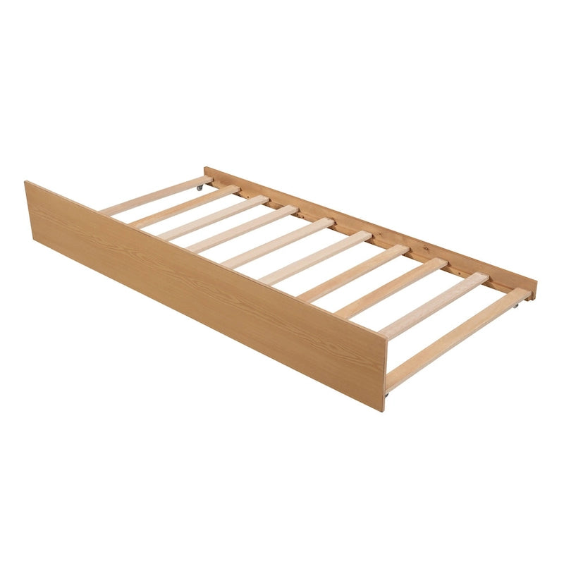 Nestfair Twin Size House Style Wood Bed with Trundle