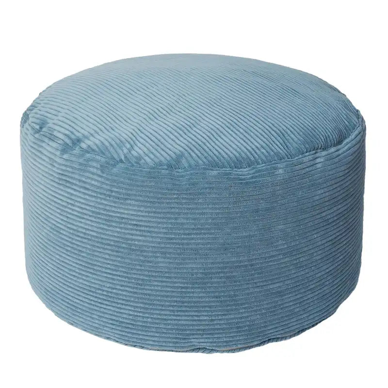 Sorra Home Indoor Corduroy Large Round Pouf/Ottoman