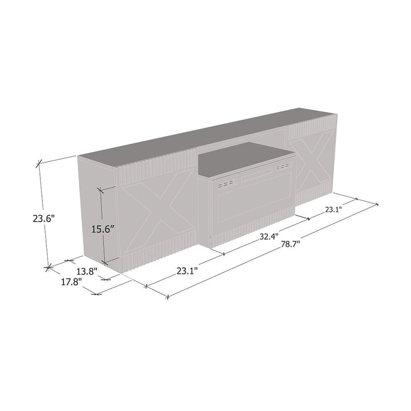 BL-01 Meuble TV avec cheminée
