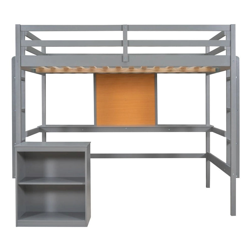 Full size Loft Bed with Desk and Writing Board