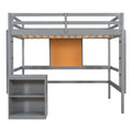 Full size Loft Bed with Desk and Writing Board