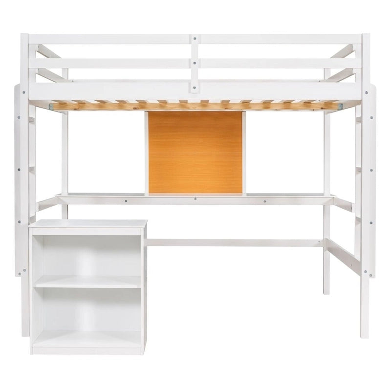 Full size Loft Bed with Desk and Writing Board