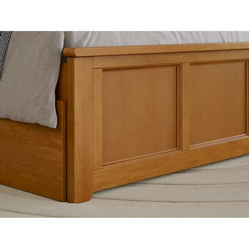 Madison Platform Bed with Matching Footboard and Twin Trundle