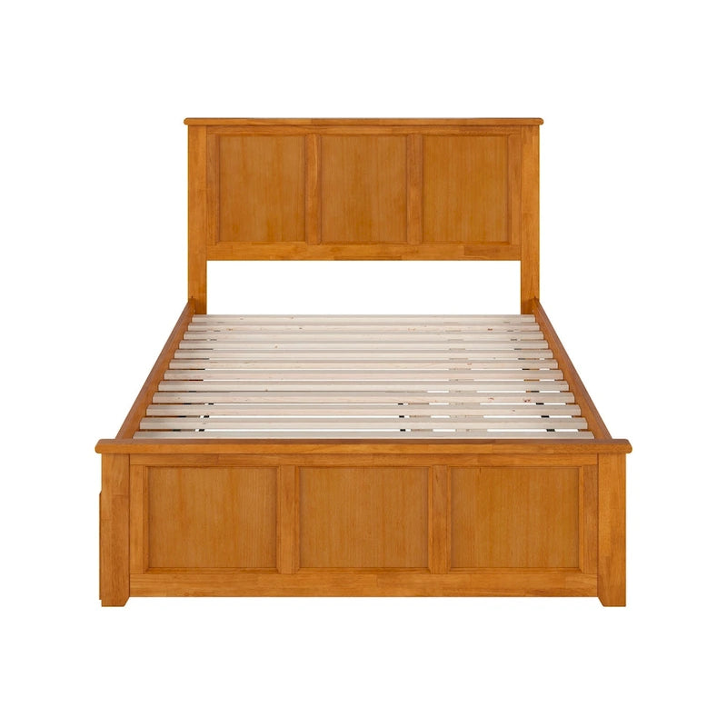 Madison Platform Bed with Matching Footboard and Twin Trundle