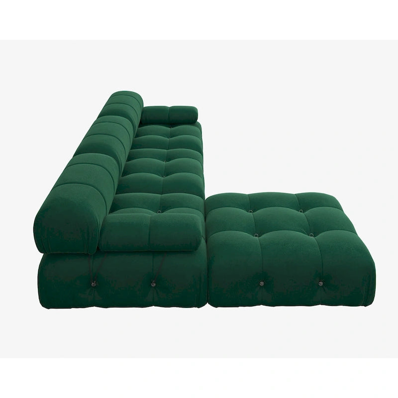 Minimalist Square Velvet Upholstery Ottoman