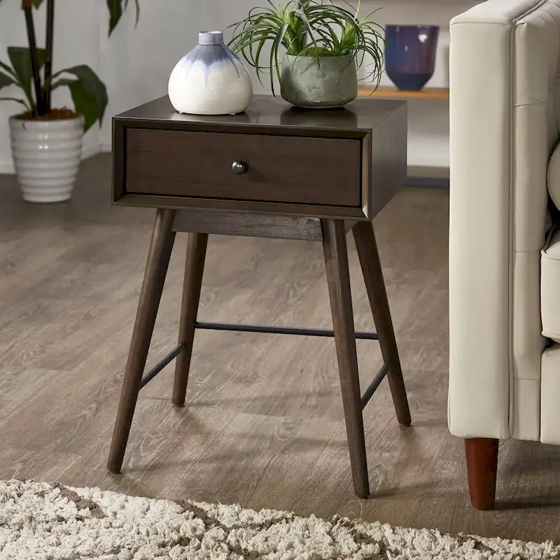 Aksel Wood 1-drawer End Table by iNSPIRE Q Modern