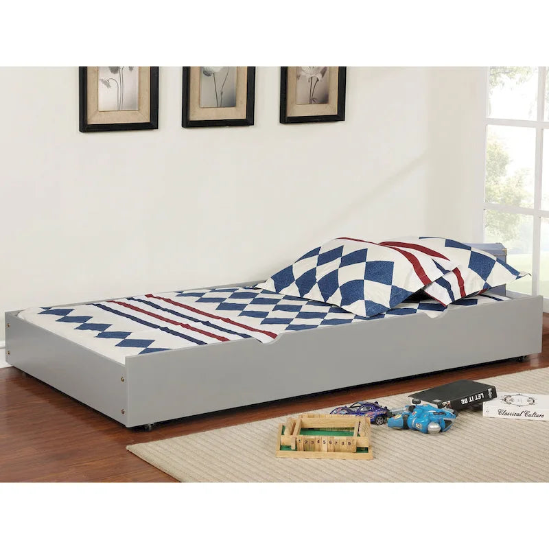 Bays Transitional Twin Wood Underbed Trundle with Casters by Furniture of America