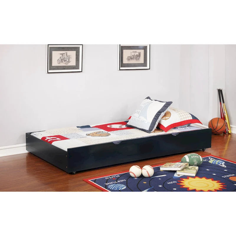 Bays Transitional Twin Wood Underbed Trundle with Casters by Furniture of America