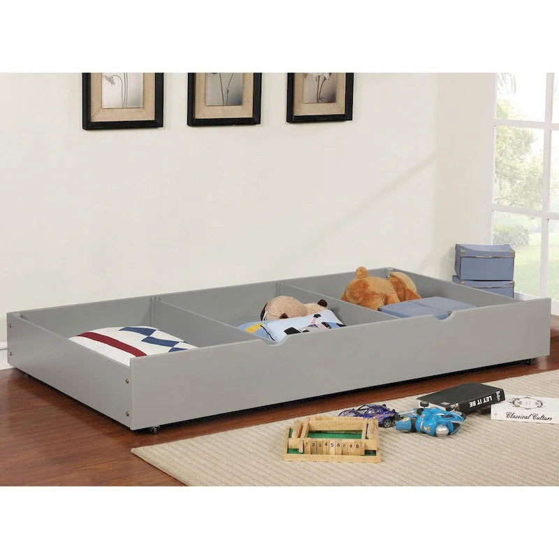 Bays Transitional Twin Wood Underbed Trundle with Casters by Furniture of America