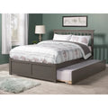 Mission Platform Bed with Footboard and Twin XL Trundle