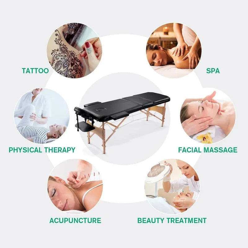 Massage Table 84 Inches Long Portable with Carry Case Table