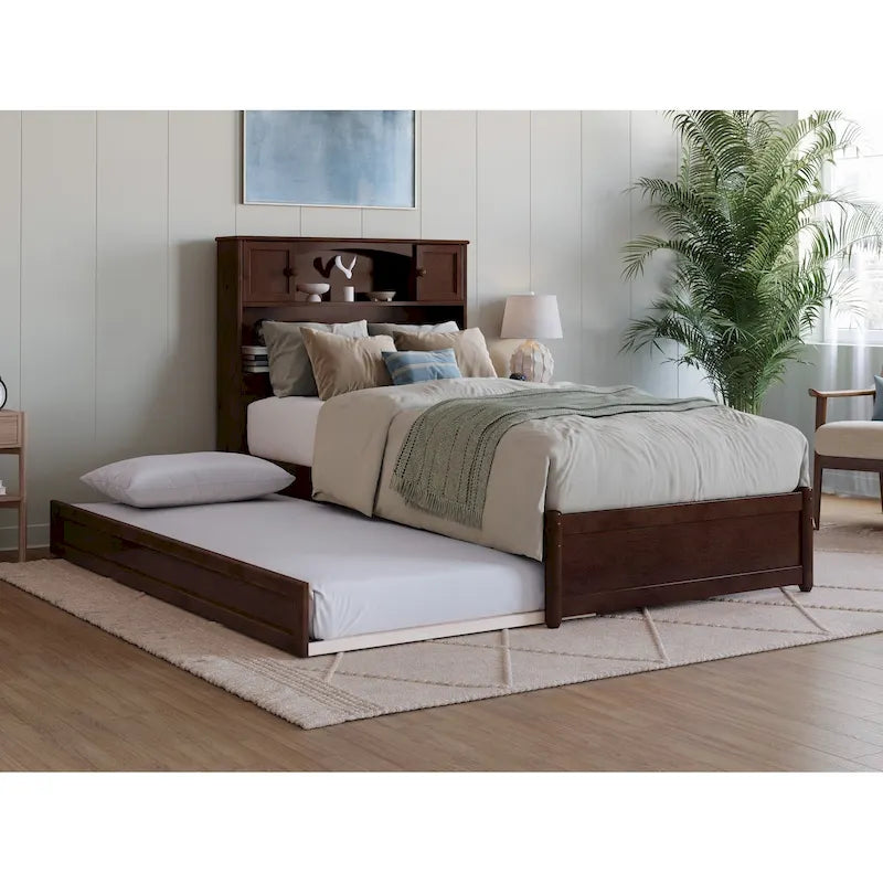 Hadley Platform Bed with Panel Footboard and Twin XL Trundle