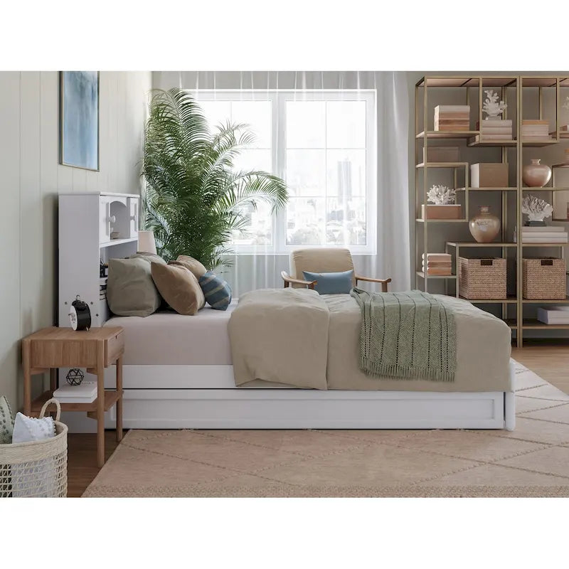 Hadley Platform Bed with Panel Footboard and Twin XL Trundle