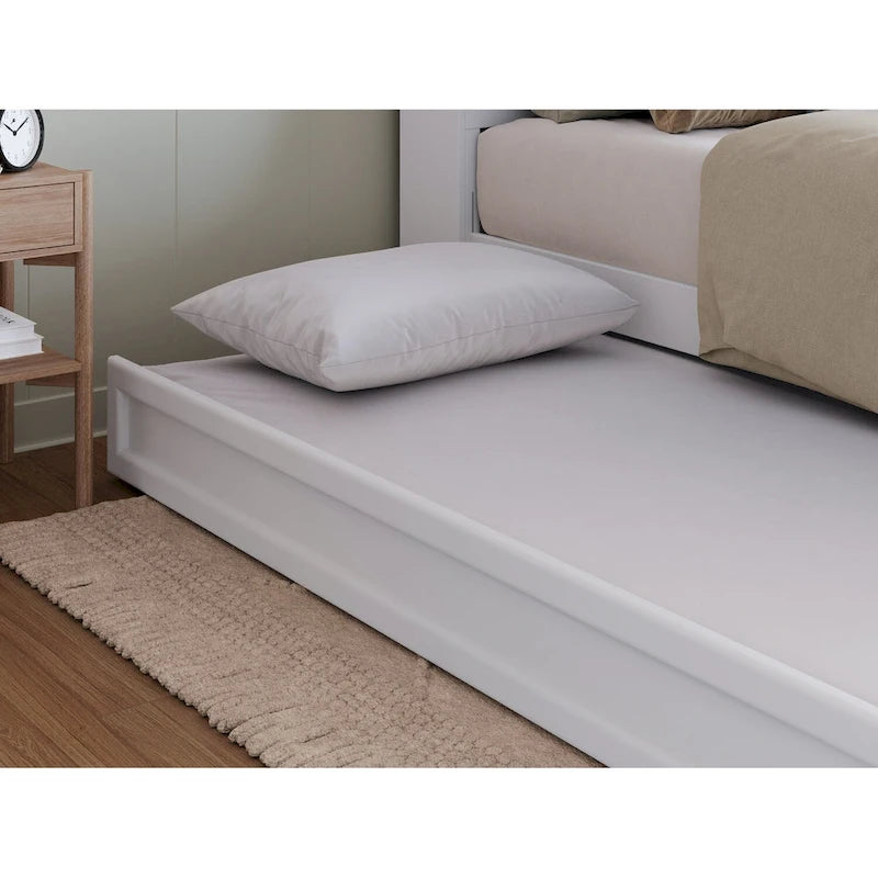 Hadley Platform Bed with Panel Footboard and Twin XL Trundle