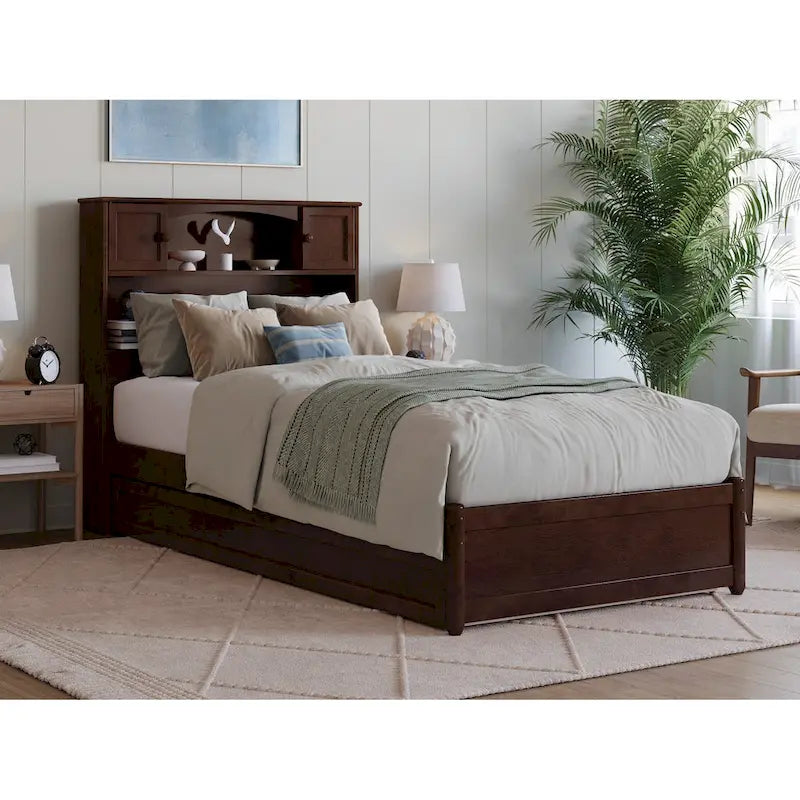 Hadley Platform Bed with Panel Footboard and Twin XL Trundle