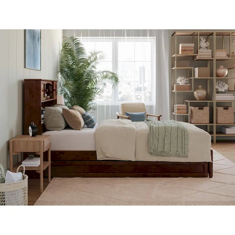 Hadley Platform Bed with Panel Footboard and Twin XL Trundle