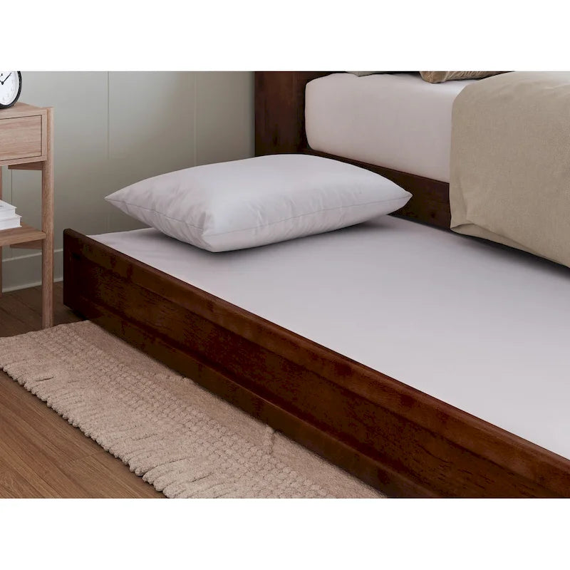 Hadley Platform Bed with Panel Footboard and Twin XL Trundle
