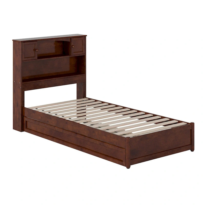 Hadley Platform Bed with Panel Footboard and Twin XL Trundle