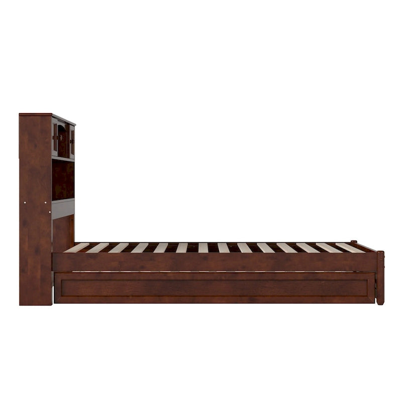 Hadley Platform Bed with Panel Footboard and Twin XL Trundle
