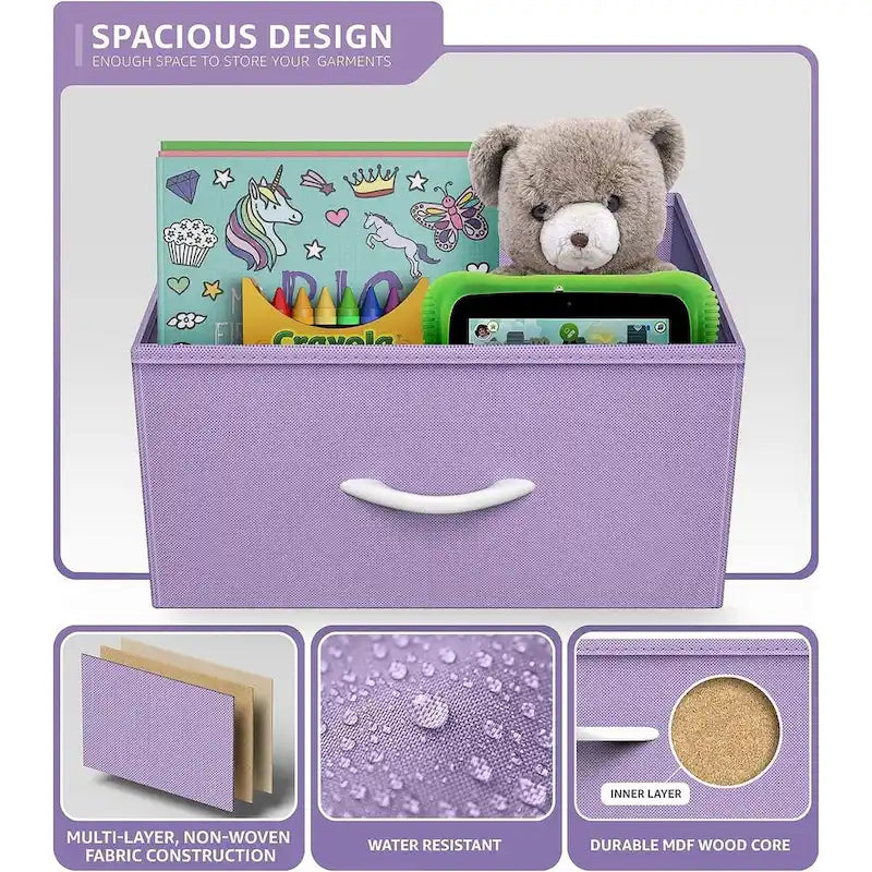 Nightstand 2-Drawer Shelf Storage - Bedside Furniture End Table Chest