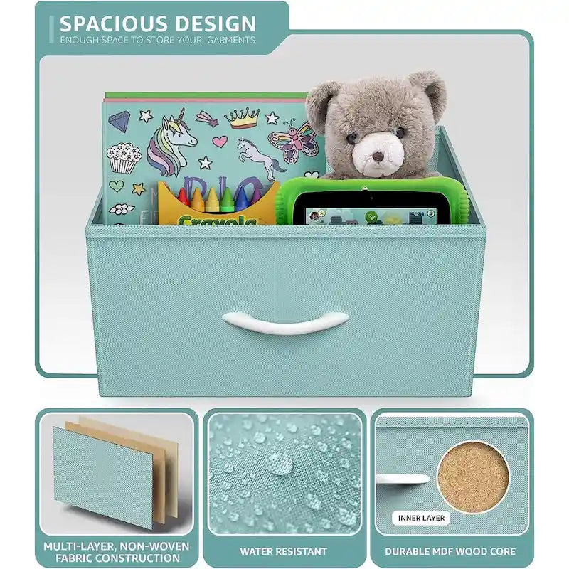Nightstand 2-Drawer Shelf Storage - Bedside Furniture End Table Chest