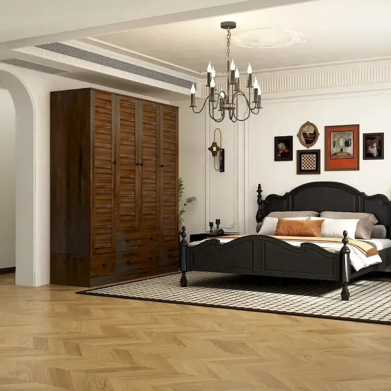 Bedroom Armoire Closet Armoire Wardrobe Closet Clothing Rod Drawer