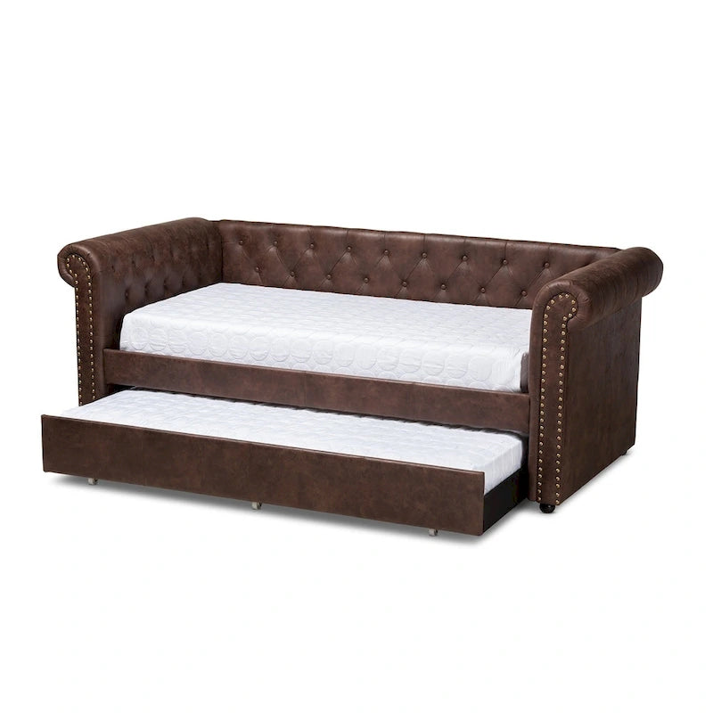 Carbon Loft Zoltowski Tufted Contemporary Daybed with Trundle