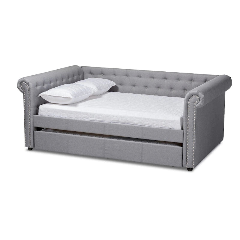 Carbon Loft Zoltowski Tufted Contemporary Daybed with Trundle