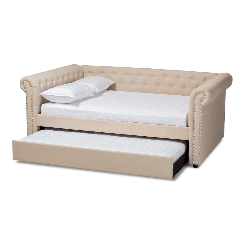 Carbon Loft Zoltowski Tufted Contemporary Daybed with Trundle