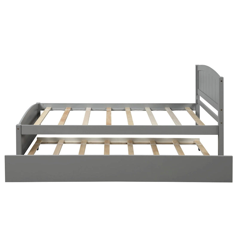 Twin size Platform Bed with Trundle