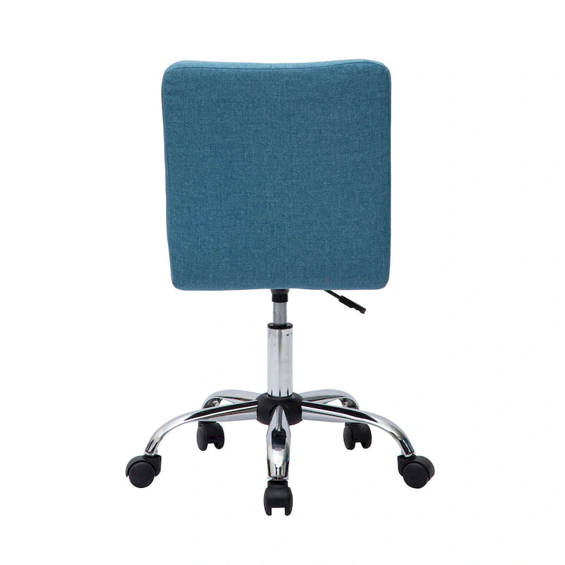 Chaise de bureau en tissu capitonné avec piètement en métal