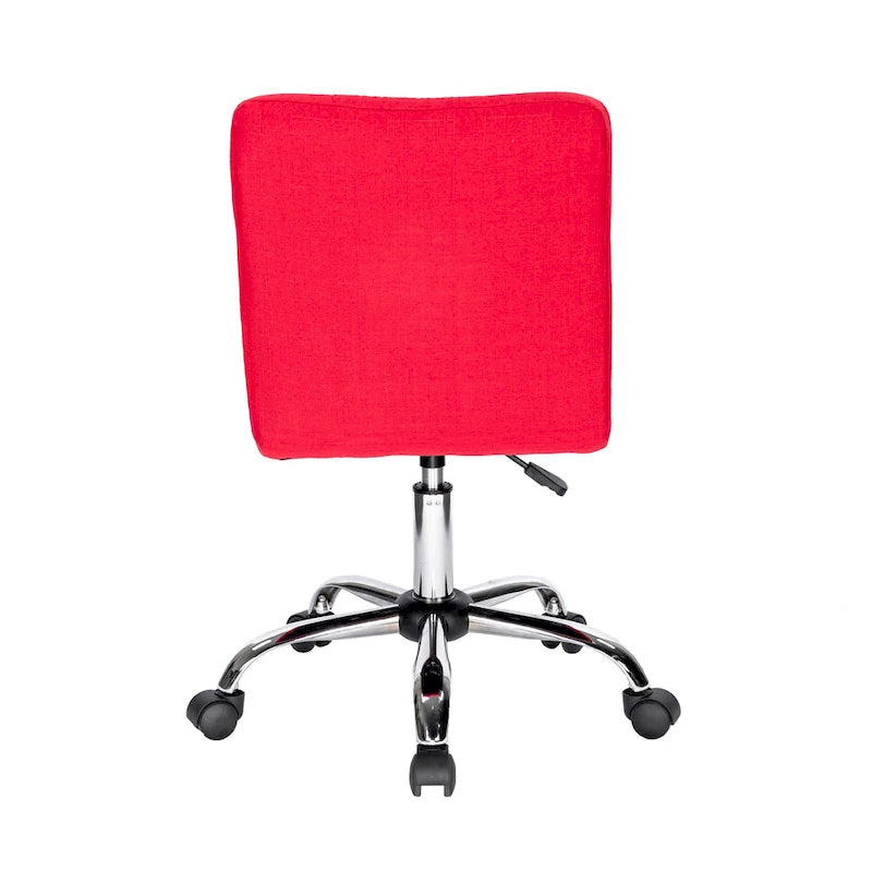 Chaise de bureau en tissu capitonné avec piètement en métal