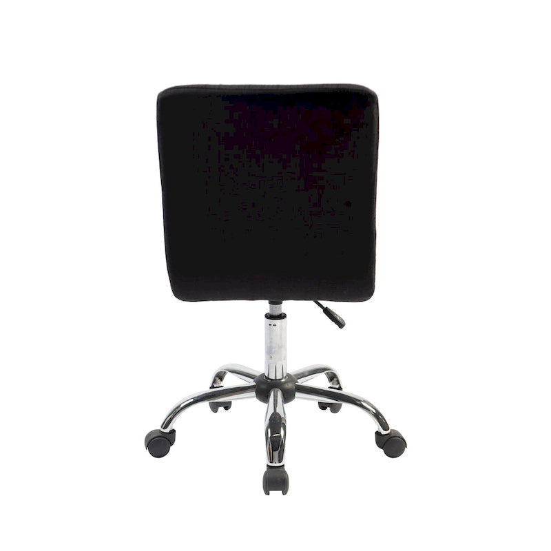 Chaise de bureau en tissu capitonné avec piètement en métal