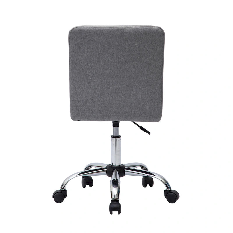 Chaise de bureau en tissu capitonné avec piètement en métal