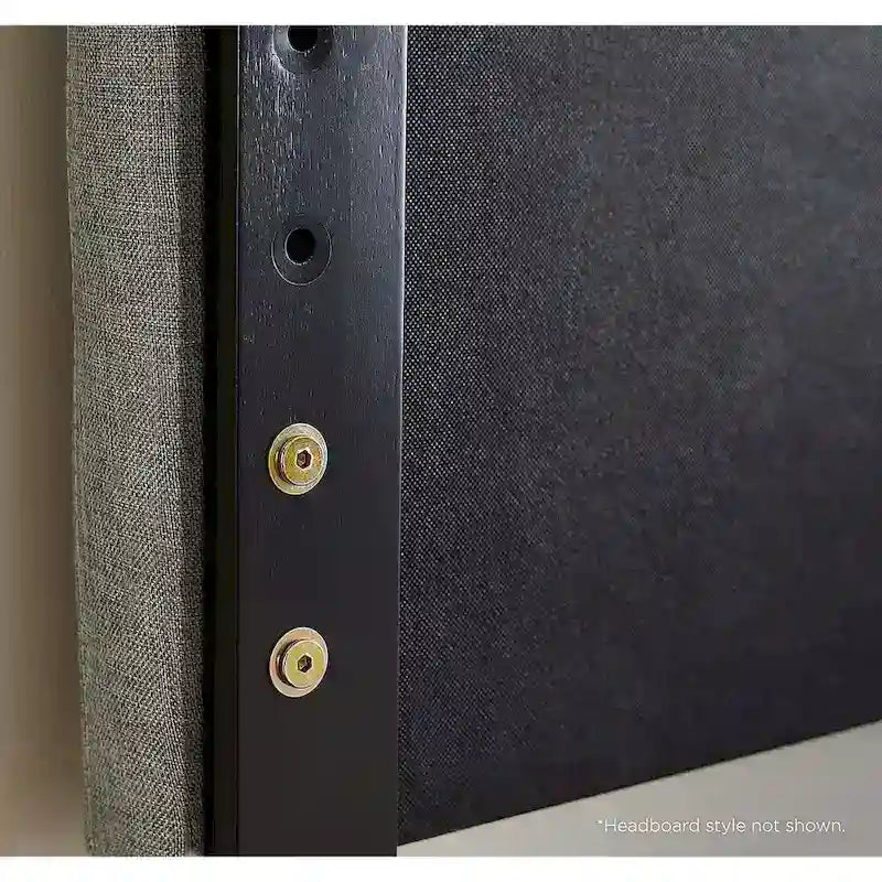 Tête de lit moderne en bois noir Queen Size